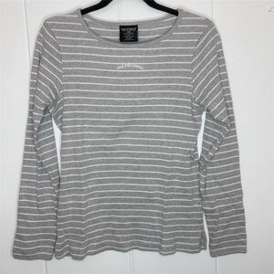 Polo Jeans Knit High-Neck Long Sleeve Grey/White Large